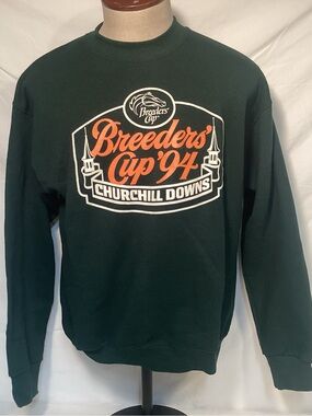Vintage 90s Churchill Downs Breeders Cup Dark Green Sweatshirt Men’s size Large